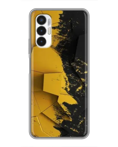 Чехол для TECNO POVA 3 (LF7n) с картинкой «Золотые осколки геометрии»