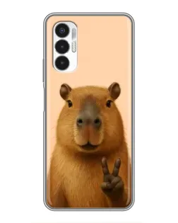 Чехол для TECNO POVA 3 (LF7n) с картинкой «Капибара виктория»
