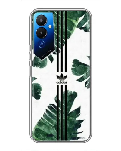 Чехол для TECNO POVA 4 (LG7n) с картинкой «Пальмовые листья адидас» Чехол для TECNO POVA 4 (LG7n) с картинкой «Пальмовые листья адидас»