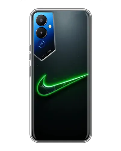 Чехол для TECNO POVA 4 (LG7n) с картинкой «Неоновый контур Nike»