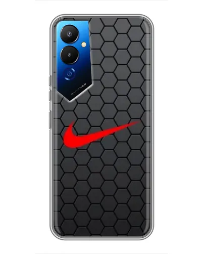 Чехол для TECNO POVA 4 (LG7n) с картинкой «Nike — карбоновая сетка»