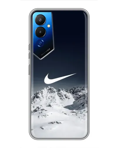 Чехол для TECNO POVA 4 (LG7n) с картинкой «Nike — зимние горы»