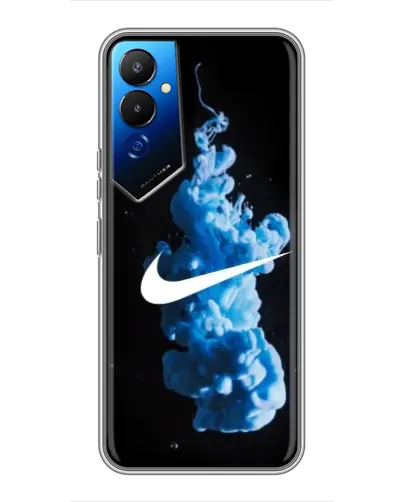 Чехол для TECNO POVA 4 (LG7n) с картинкой «Nike и синий дым»