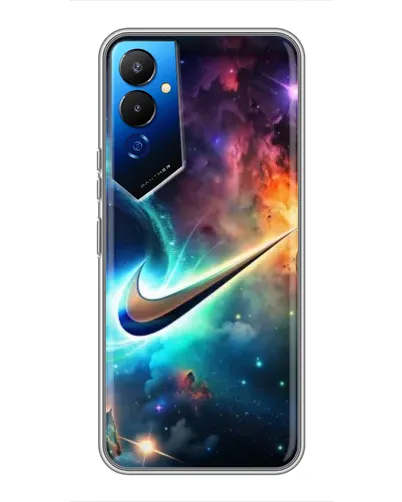 Чехол для TECNO POVA 4 (LG7n) с картинкой «Космический Nike Swoosh»