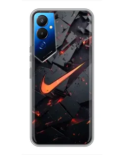 Чехол для TECNO POVA 4 (LG7n) с картинкой «Nike — эффект разломов» Чехол для TECNO POVA 4 (LG7n) с картинкой «Nike — эффект разломов»