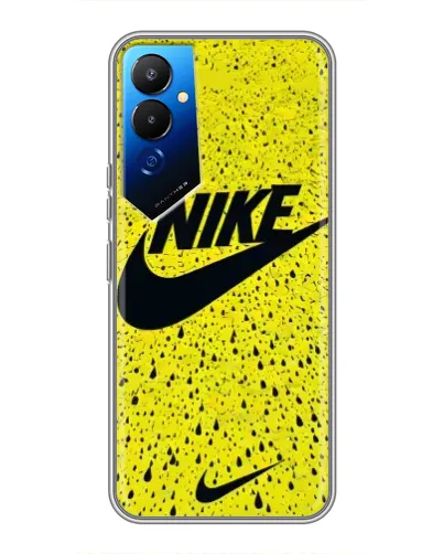Чехол для TECNO POVA 4 (LG7n) с картинкой «Желтый текстурный Nike»