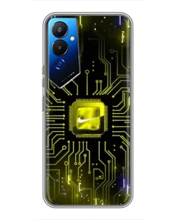 Чехол для TECNO POVA 4 (LG7n) с картинкой «Nike — золотая искра» Чехол для TECNO POVA 4 (LG7n) с картинкой «Nike — золотая искра»
