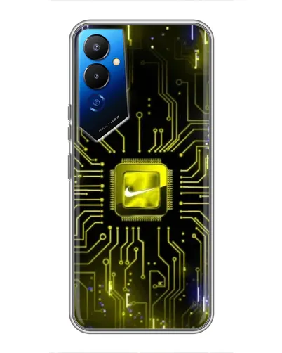 Чехол для TECNO POVA 4 (LG7n) с картинкой «Nike — золотая искра»