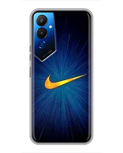 Чехол для TECNO POVA 4 (LG7n) с картинкой «Синий пульс Nike» Чехол для TECNO POVA 4 (LG7n) с картинкой «Синий пульс Nike»