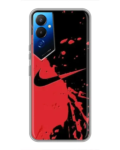 Чехол для TECNO POVA 4 (LG7n) с картинкой «Красные брызги Nike» Чехол для TECNO POVA 4 (LG7n) с картинкой «Красные брызги Nike»