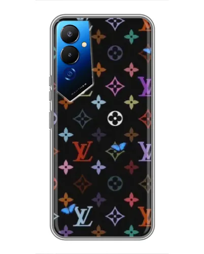 Чехол для TECNO POVA 4 (LG7n) с картинкой «Цветная монограмма LV» Чехол для TECNO POVA 4 (LG7n) с картинкой «Цветная монограмма LV»