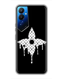 Чехол для TECNO POVA 4 (LG7n) с картинкой «Цветочная монограмма»