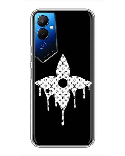 Чехол для TECNO POVA 4 (LG7n) с картинкой «Цветочная монограмма» Чехол для TECNO POVA 4 (LG7n) с картинкой «Цветочная монограмма»
