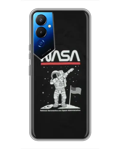 Чехол для TECNO POVA 4 (LG7n) с картинкой «NASA — шагаем по Луне» Чехол для TECNO POVA 4 (LG7n) с картинкой «NASA — шагаем по Луне»