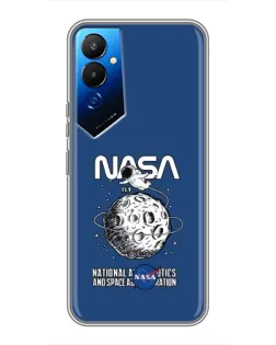 Чехол для TECNO POVA 4 (LG7n) с картинкой «NASA — лунная миссия»