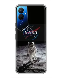 Чехол для TECNO POVA 4 (LG7n) с картинкой «Астронавт на Луне»