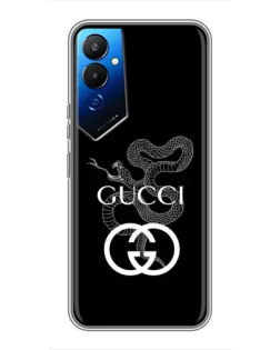 Чехол для TECNO POVA 4 (LG7n) с картинкой «Gucci — серебряная змея»