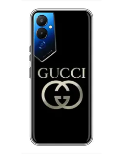 Чехол для TECNO POVA 4 (LG7n) с картинкой «Gucci — золото на черном»
