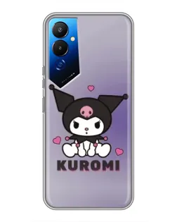 Чехол для TECNO POVA 4 (LG7n) с картинкой «Kuromi — фиолетовый арт»