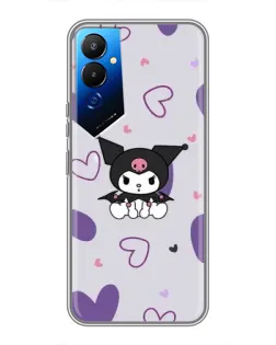 Чехол для TECNO POVA 4 (LG7n) с картинкой «Kuromi и лавандовые сердца»