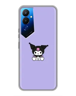 Чехол для TECNO POVA 4 (LG7n) с картинкой «Kuromi — фиолетовый минимализм»
