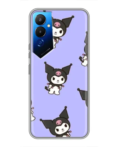 Чехол для TECNO POVA 4 (LG7n) с картинкой «Паттерн с Kuromi» Чехол для TECNO POVA 4 (LG7n) с картинкой «Паттерн с Kuromi»