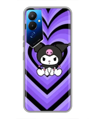Чехол для TECNO POVA 4 (LG7n) с картинкой «Kuromi и фиолетовые сердца» Чехол для TECNO POVA 4 (LG7n) с картинкой «Kuromi и фиолетовые сердца»