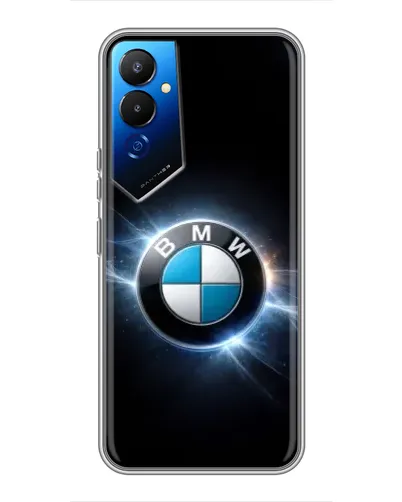 Чехол для TECNO POVA 4 (LG7n) с картинкой «BMW — неоновое сияние»