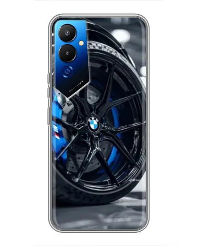 Чехол для TECNO POVA 4 (LG7n) с картинкой «Колесо BMW вблизи»