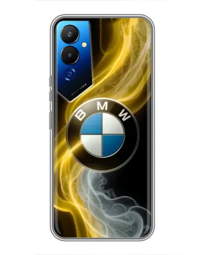 Чехол для TECNO POVA 4 (LG7n) с картинкой «Золотистый дым BMW»