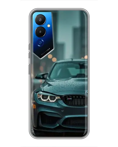 Чехол для TECNO POVA 4 (LG7n) с картинкой «BMW в огнях города»