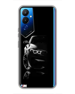 Чехол для TECNO POVA 4 (LG7n) с картинкой «Силуэт BMW в темноте»