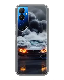 Чехол для TECNO POVA 4 (LG7n) с картинкой «BMW в дыму»