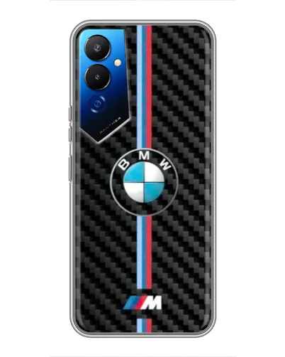 Чехол для TECNO POVA 4 (LG7n) с картинкой «Эмблема BMW и карбон»