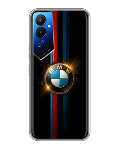 Чехол для TECNO POVA 4 (LG7n) с картинкой «BMW M-Power неон»