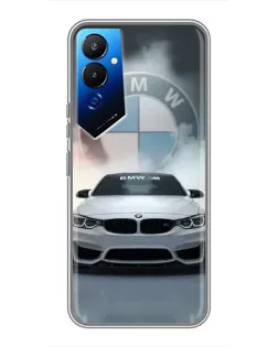 Чехол для TECNO POVA 4 (LG7n) с картинкой «BMW в белом дыму»
