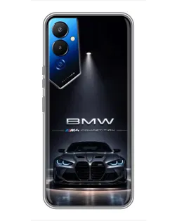 Чехол для TECNO POVA 4 (LG7n) с картинкой «BMW сквозь ночной город»