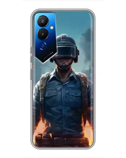 Чехол для TECNO POVA 4 (LG7n) с картинкой «PUBG — реалистичный герой»
