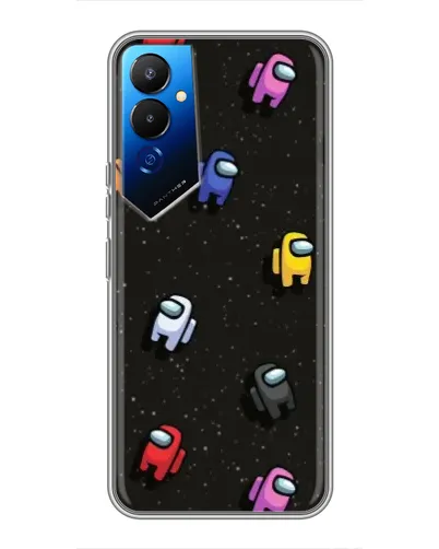 Чехол для TECNO POVA 4 (LG7n) с картинкой «Космический паттерн Among Us»