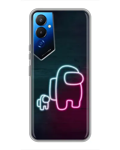 Чехол для TECNO POVA 4 (LG7n) с картинкой «Among Us неон-арт»