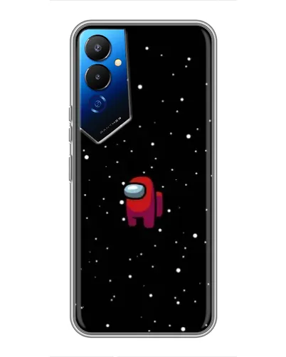 Чехол для TECNO POVA 4 (LG7n) с картинкой «Красный Among Us»