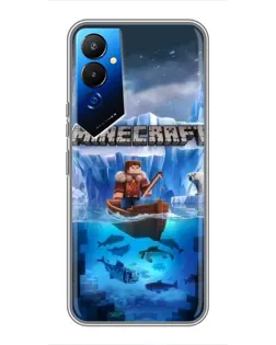Чехол для TECNO POVA 4 (LG7n) с картинкой «Minecraft ледяной мир» Чехол для TECNO POVA 4 (LG7n) с картинкой «Minecraft ледяной мир»