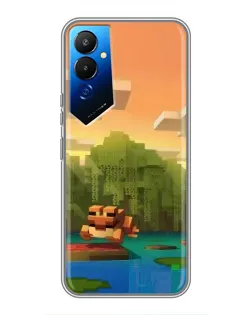 Чехол для TECNO POVA 4 (LG7n) с картинкой «Майнкрафт закат солнца» Чехол для TECNO POVA 4 (LG7n) с картинкой «Майнкрафт закат солнца»