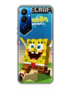 Чехол для TECNO POVA 4 (LG7n) с картинкой «Губка Боб Minecraft» Чехол для TECNO POVA 4 (LG7n) с картинкой «Губка Боб Minecraft»