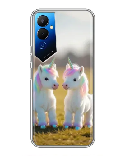 Чехол для TECNO POVA 4 (LG7n) с картинкой «Пара единорогов» Чехол для TECNO POVA 4 (LG7n) с картинкой «Пара единорогов»
