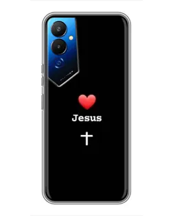 Чехол для TECNO POVA 4 (LG7n) с картинкой «Сердце - Jesus» Чехол для TECNO POVA 4 (LG7n) с картинкой «Сердце - Jesus»