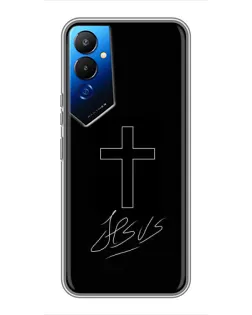 Чехол для TECNO POVA 4 (LG7n) с картинкой «Графический крест Jesus» Чехол для TECNO POVA 4 (LG7n) с картинкой «Графический крест Jesus»