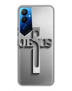 Чехол для TECNO POVA 4 (LG7n) с картинкой «Металлический крест Jesus» Чехол для TECNO POVA 4 (LG7n) с картинкой «Металлический крест Jesus»