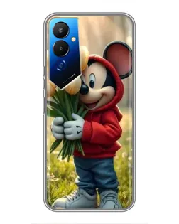 Чехол для TECNO POVA 4 (LG7n) с картинкой «Микки с тюльпанами» Чехол для TECNO POVA 4 (LG7n) с картинкой «Микки с тюльпанами»
