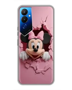 Чехол для TECNO POVA 4 (LG7n) с картинкой «Минни сквозь стену» Чехол для TECNO POVA 4 (LG7n) с картинкой «Минни сквозь стену»